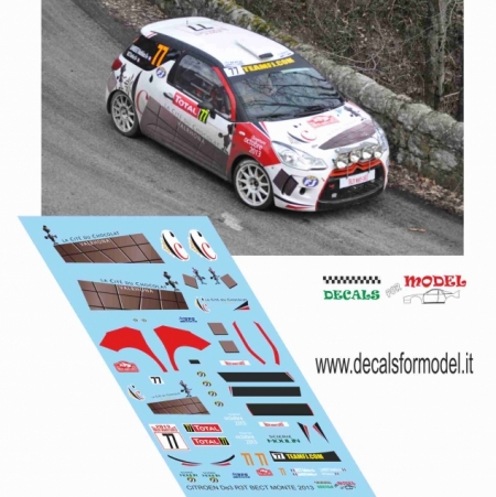 DECAL CITROEN DS3 R3T - BECT - RALLY MONTECARLO 2013