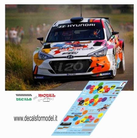 DECALS HYUDAI I20 R5 - NEUVILLE - RALLY YPRES 2017