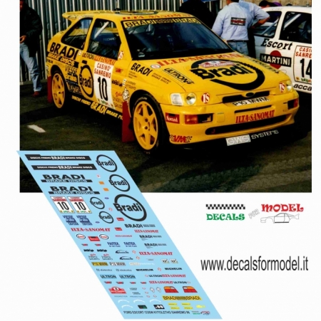 DECAL FORD ESCORT COSW. GR. A - KYTOLEHTO - RALLY SANREMO 1996