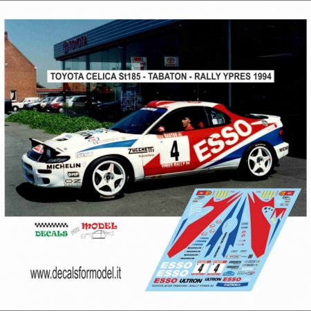DECAL TOYOTA CELICA ST 185 - TABATON - RALLY YPRES 1994
