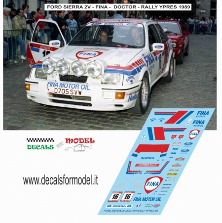 DECAL FORD SIERRA 2V - DOCTOR - RALLY YPRES 1989