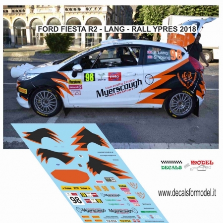 DECAL FORD FIESTA R2 - LANG - RALLY YPRES 2018