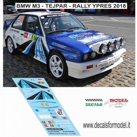 DECAL BMW M3 - TEJPAR - RALLY YPRES 2018