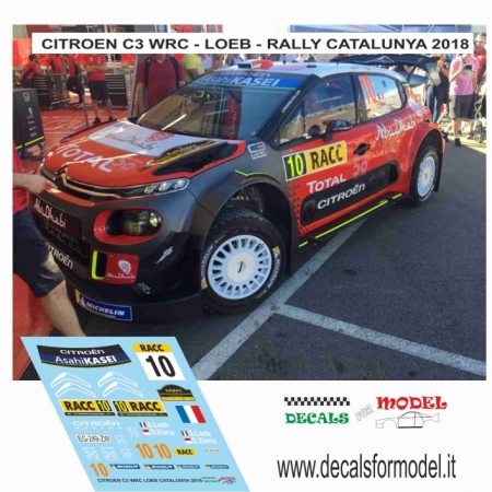 DECAL AGGIUNTIVO  CITROEN C3 WRC - LOEB - RALLY CATALUNYA 2018