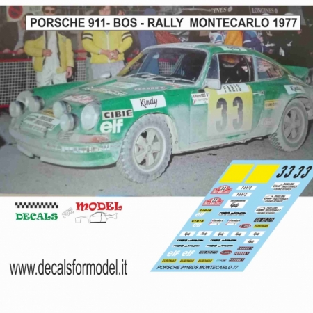 DECAL PORSCHE 911 - BOS - RALLY MONTECARLO 1977