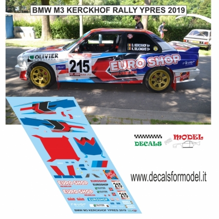 DECAL BMW M3 - KERCKHOF - RALLY YPRES 2019