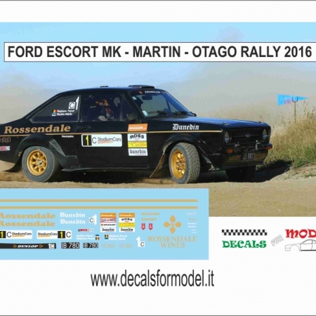 DECAL FORD ESCORT RS MK - MARTIN - OTAGO RALLY 2016