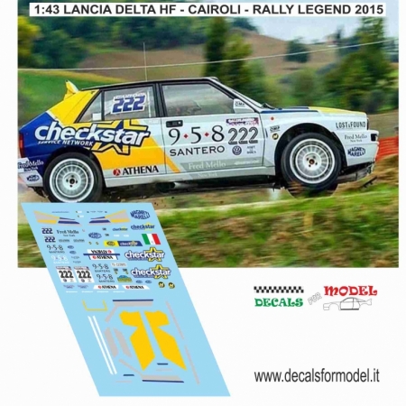 DECAL LANCIA DELTA HF - TONY CAIROLI - RALLY LEGEND 2015