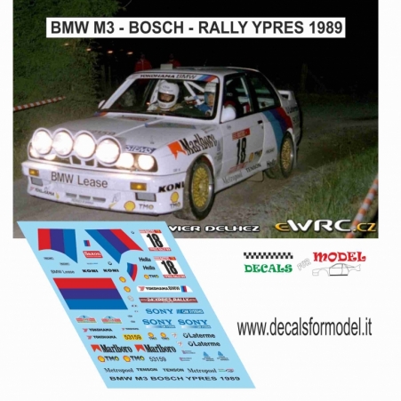 DECAL BMW M3 - BOSH - RALLY YPRES 1989