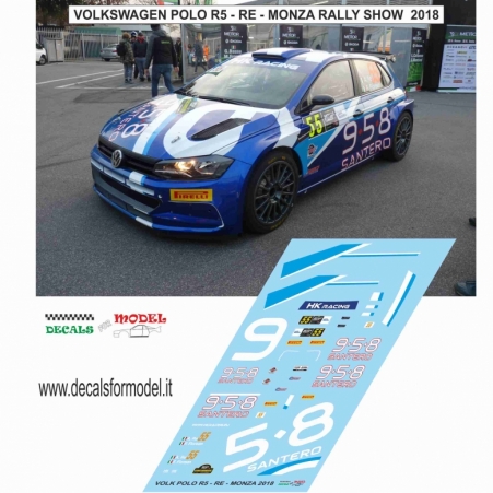 DECAL VOLKSWAGEN POLO R5 - RE - RALLY MONZA 2018