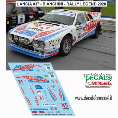 DECAL LANCIA 037 - BIANCHINI - RALLY LEGEND 2020