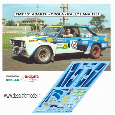 DECAL FIAT 131 ABARTH - CROLA - RALLY LANA 1981