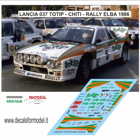 DECAL LANCIA 037 - CHITI - RALLY ELBA 1986