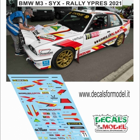 DECAL BMW M3 E30 - SYX - RALLY YPRES 2021