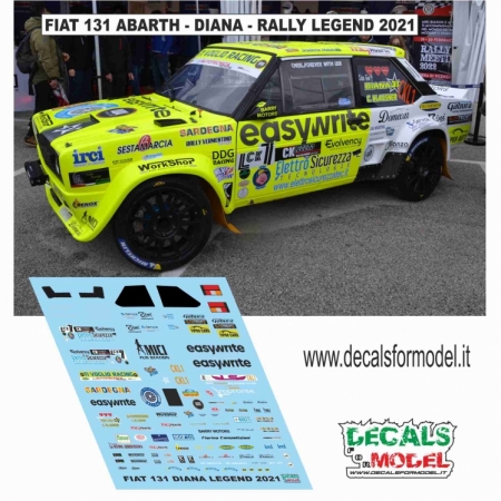 DECAL 1:18 FIAT 131 - DIANA - RALLY LEGEND 2021