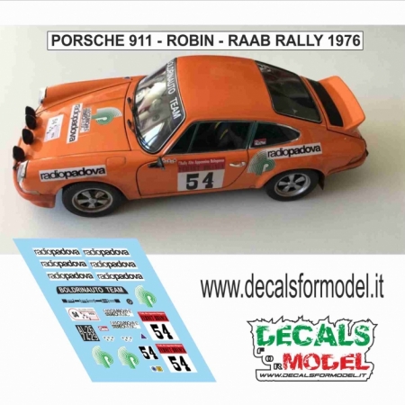 DECAL PORSCHE 911 - ROBIN - RAAB RALLY 1976