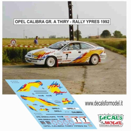 DECALS 1:43 OPEL CALIBRA - THIRY - RALLY YPRES 1992