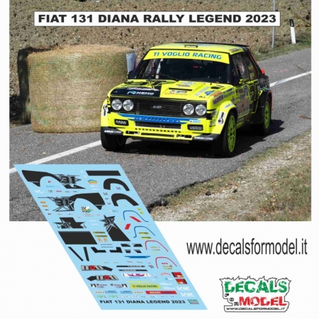 DECAL 1:18 FIAT 131 ABRATH - DIANA - RALLY LEGEND 2023