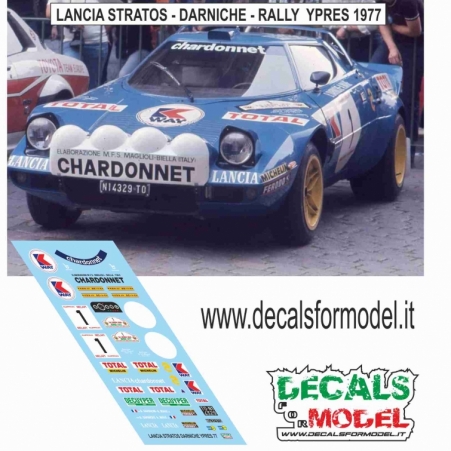 1:24 DECAL LANCIA STRATOS - DARNICHE - RALLY YPRES 1977