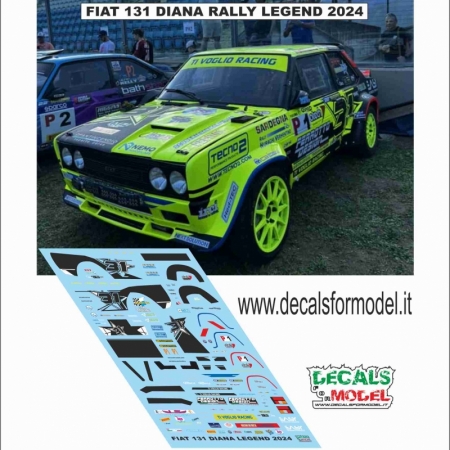 DECALS 1:43 - FIAT 131 ABARTH - DIANA - RALLY LEGEND 2024