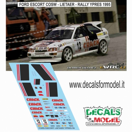 DECALS 1:24 - FORD ESCORT COSW - LIETAER - RALLY YPRES 1995