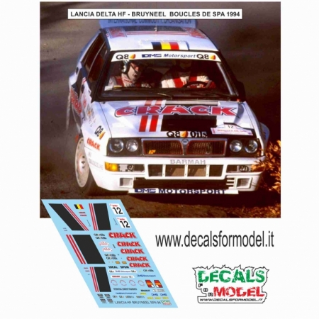 DECALS 1:43 LANCIA DELTA HF - BRUYNEEL - RALLY BOUCLES DE SPA 1994