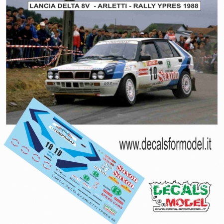 DECALS 1:43 - LANCIA DELTA 8V - ARLETTI - RALLY YPRES 1988