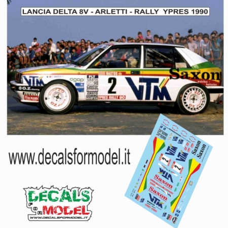 DECALS 1:43 - LANCIA DELTA 8V - ARLETTI - RALLY YPRES 1990
