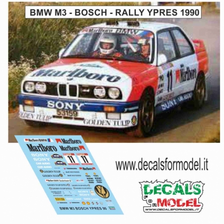 DECALS 1:43 - BMW M3 - BOSCH - RALLY YPRES 1990